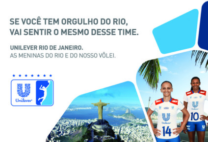 Unilever celebra o Rio de Janeiro em ação do time de vôlei