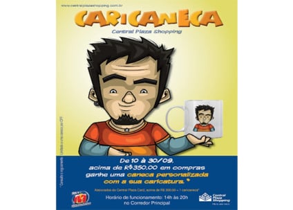 Central Plaza presenteia clientes com canecas personalizadas