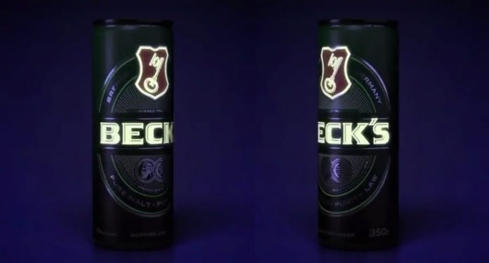 Latas da Cerveja Beck’s brilham no escuro