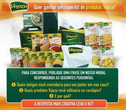 Vapza faz ação promocional no Facebook