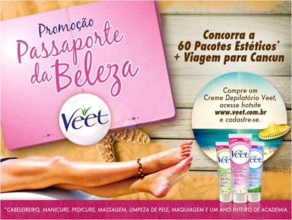 Passaporte da Beleza Veet sorteará viagem para Cancún
