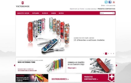 Victorinox cria site totalmente em português
