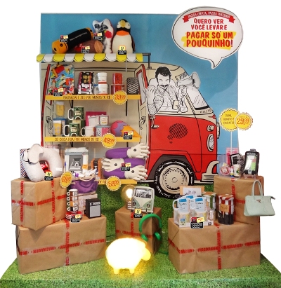 Kombi é a atração na vitrina da Imaginarium