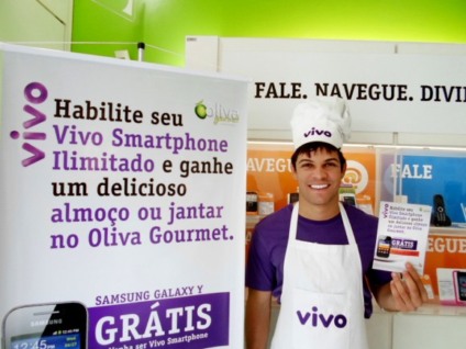 Ação da 3Promo alimenta clientes da Vivo