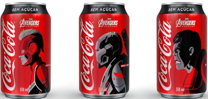 Vingadores estampam embalagens da Coca-Cola Sem Açúcar