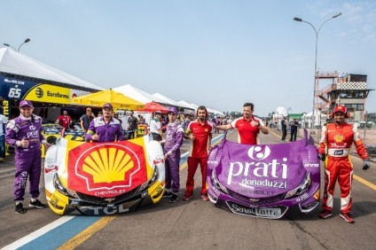 Prati e Shell trocaram capôs na Stock Car por doação de órgãos