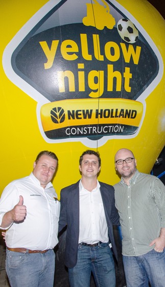 Fernando Scolato (gerente da filial Araucaria da Shark Máquinas), Giovanni Borgonovo (supervisor de vendas região Sul da New Holland Construction), Marcos Zenni (humorista)