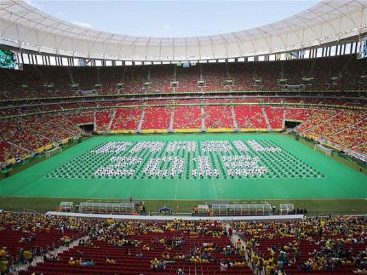 Mané Garrincha em festa na Copa das Confederações