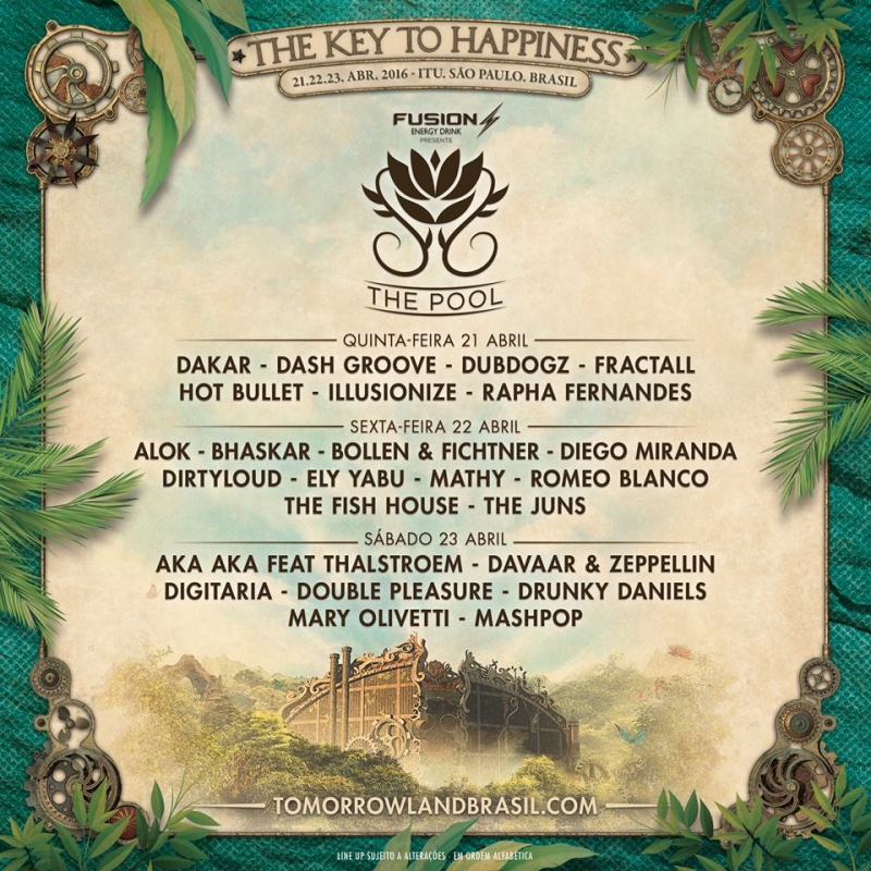 Fusion terá pool party eletrônica no Tomorrowland 