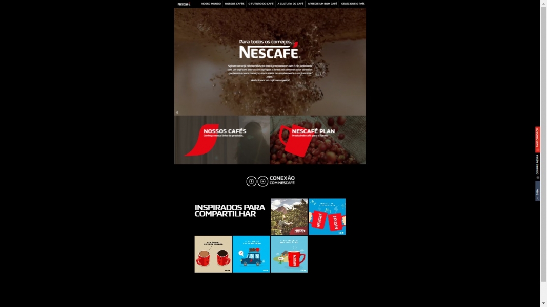 Nescafé apresenta novo site em formato Tumblr