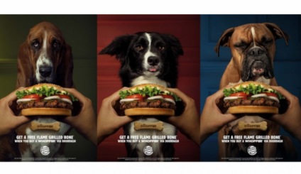 Cachorro também tem vez no Burger King
