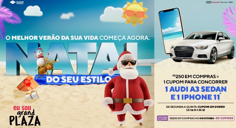 Promo do Grand Plaza sorteia Audi A3 Sedan e iPhone 11