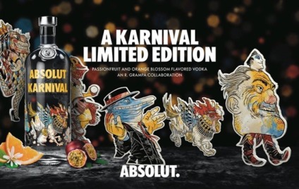 Brasileiro ilustra edição especial de carnaval da Absolut