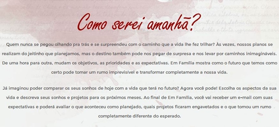 GShow vai planejar o futuro das pessoas
