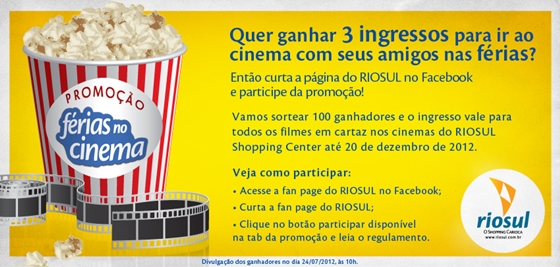 Riosul anima férias com cinema