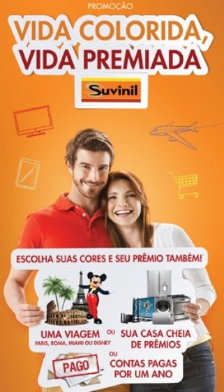 Vida colorida e premiada na ação promocional da Suvinil