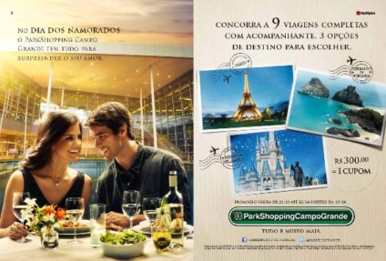 Viagens românticas para os namorados no Campo Grande