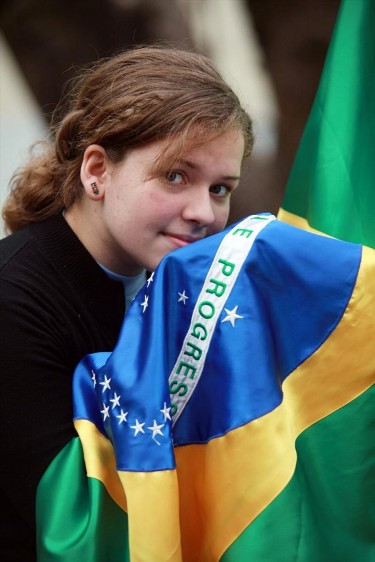 Adriana de Miranda Cano, da Escola Coronel Durival Britto e Silva, foi uma das ganhadoras da ação de marketing promocional.