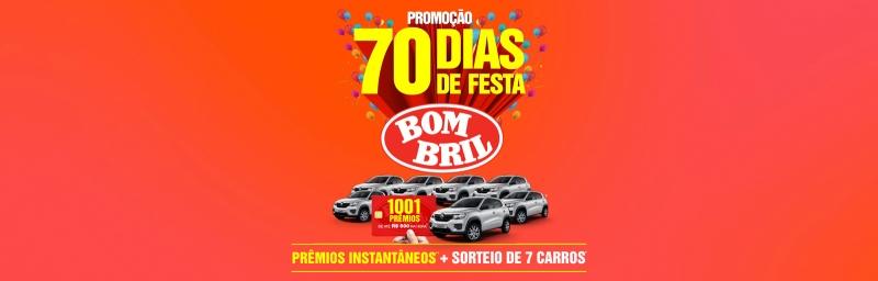 Promoção Bombril '70 dias de festa' sorteia 7 carros