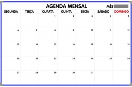 Agenda do meu, do seu, do nosso caminho