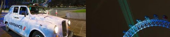 Air France ilumina nuvens em Londres