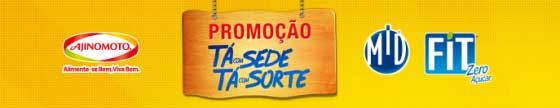"Tá com sede, Tá com sorte" na promo da Ajinomoto