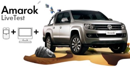 VW em ação na internet com o Amarok Live Test