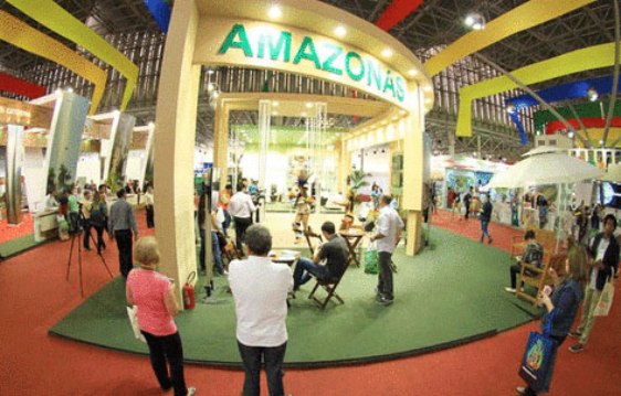 Stand que representou o Amazonas na feira contou com 13 operadores de turismo, entre hotéis e receptivos.
