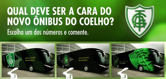 Torcedores do América-MG escolhem novo visual de ônibus