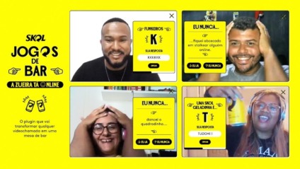 Skol cria jogos de bar on-line para animar a conversa entre amigos