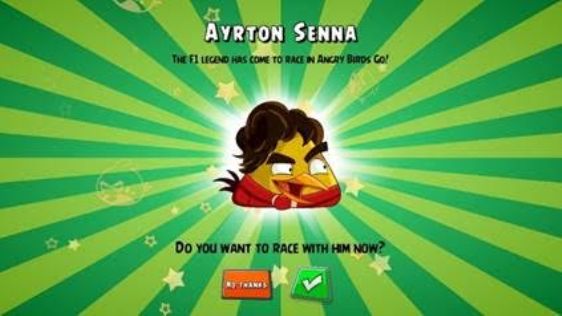 “Angry Birds Go!” homenageia Ayrton Senna