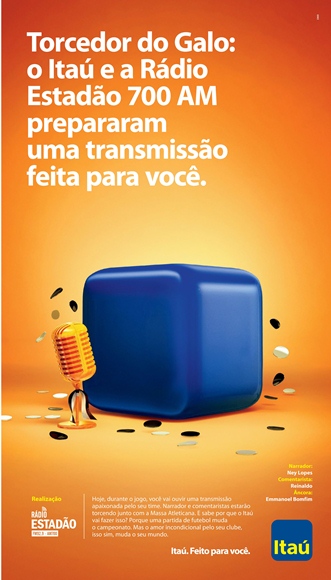 Rádio Estadão e Itaú inovam na maneira de ouvir futebol