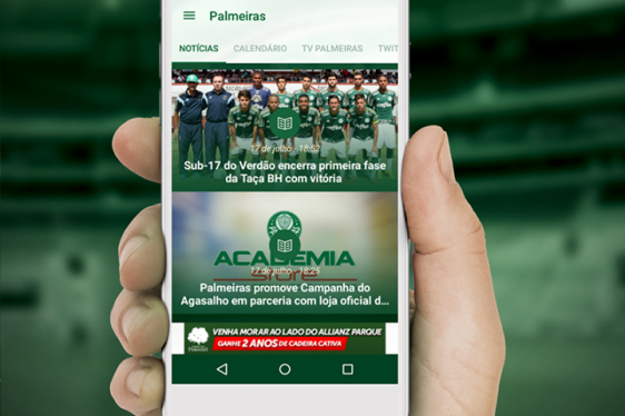 Aplicativo do Palmeiras aproxima time de torcedores