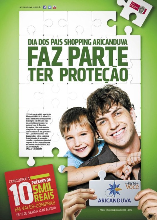 Aricanduva sorteia vale-compras no Dia dos Pais