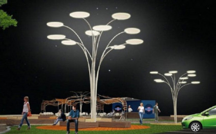 Árvore solar ilumina e carrega aparelhos eletrônicos
