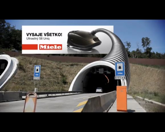 Outdoor de aspirador de pó faz os carros sumirem