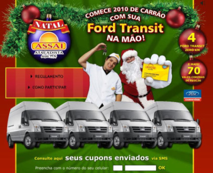 Ford Transit na ação mobile do Assai