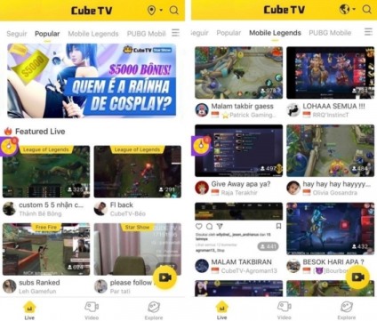 Bigo Live apresenta o app Clube TV