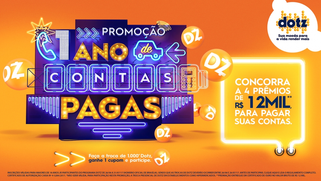 Dotz realiza promoção “1 Ano de Contas Pagas”