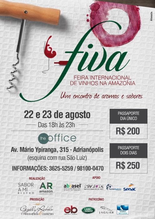 Feira Internacional de Vinhos na Amazônia acontece nos dias 22 e 23