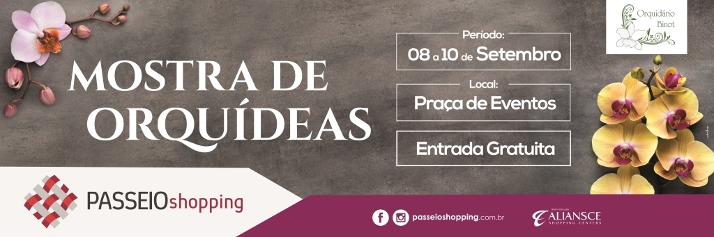 Passeio Shopping celebra a primavera com “Mostra de Orquídeas”