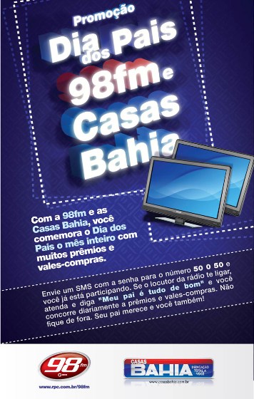 98FM e Casas Bahia parceiras em ação promo