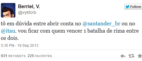 Itaú e Santander em batalha de rima para conquistar cliente