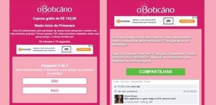 Golpe no WhatsApp é baseado em promo fake do Boticário