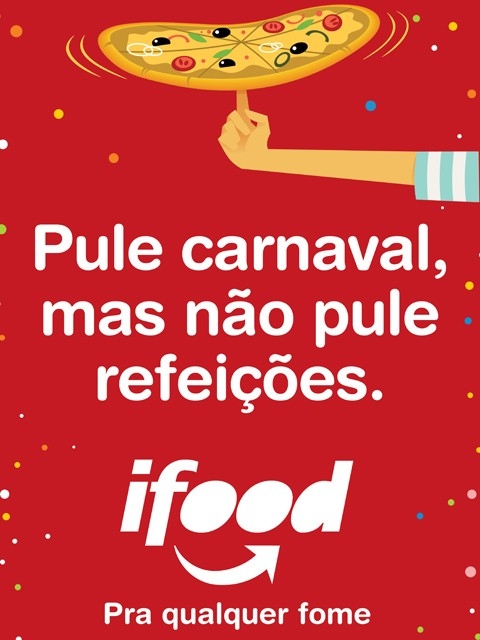 iFood sugere que foliões não pulem as refeições no Carnaval