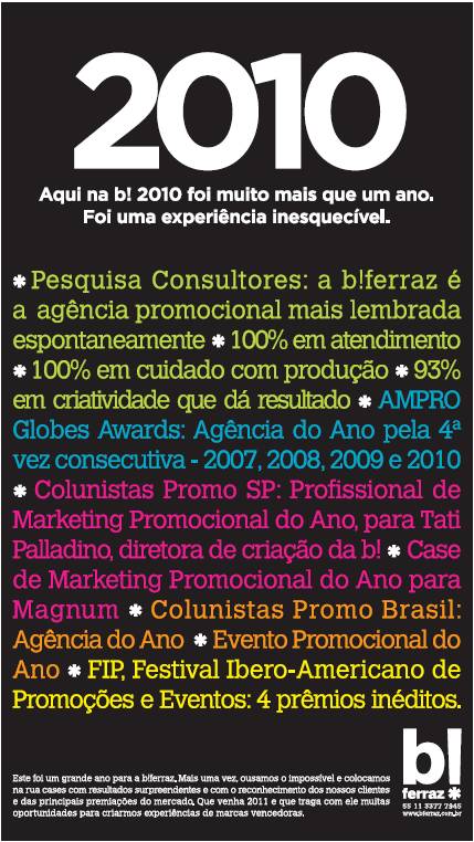 b!ferraz comemorou “ano com experiência inesquecível”