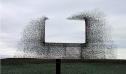 Escultura promove escritório de arquitetura 