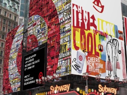 Em Nova York painéis viram sacolinhas