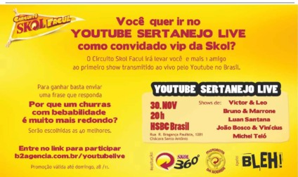 Bleh! e Skol juntos no YouTube Sertanejo Life
