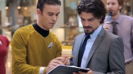 Teletransporte promove Star Trek